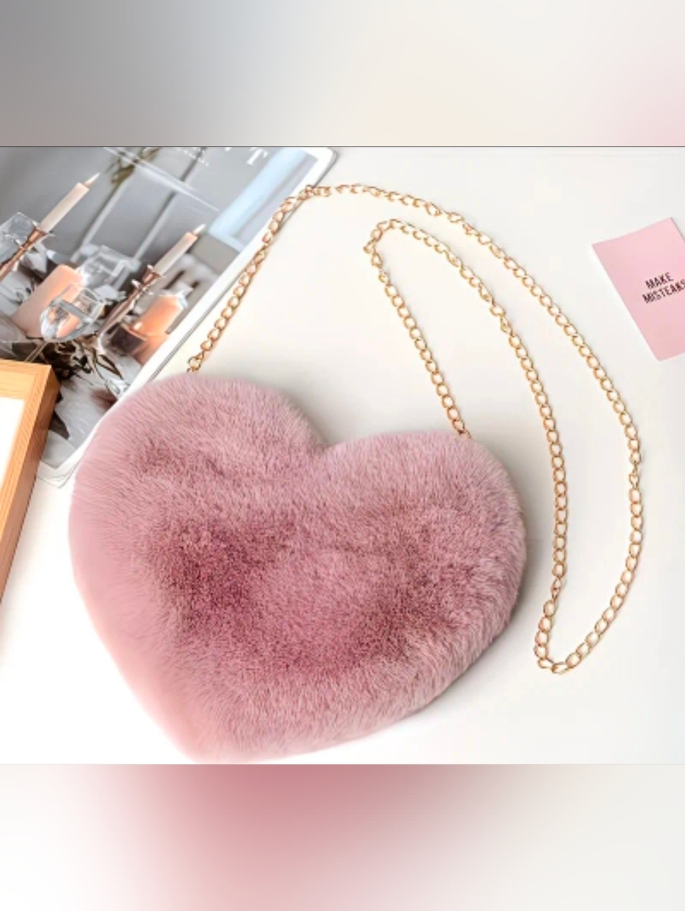 Heart Plush Crossbody Bag - Picture 2 of 8